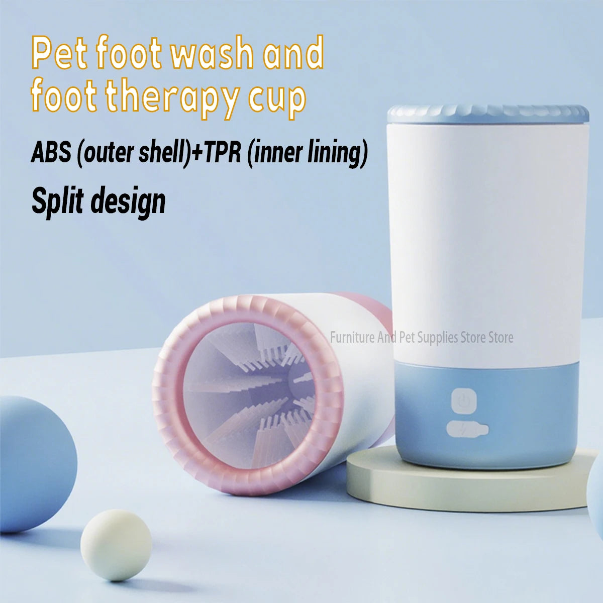 Automatic Pet Paw Cleaner - Electric Foot Washing Machine for Dogs - Portable, Low Noise & Waterproof