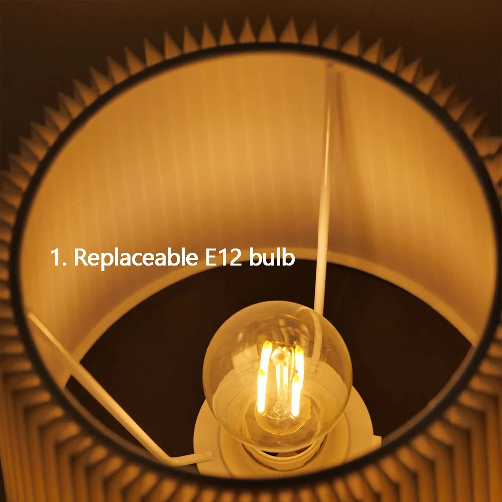 Rechargeable Touch Table Lamp | Replaceable E12 Bulb 2700K for Restaurant Hotel Room Bedside Decor Lighting