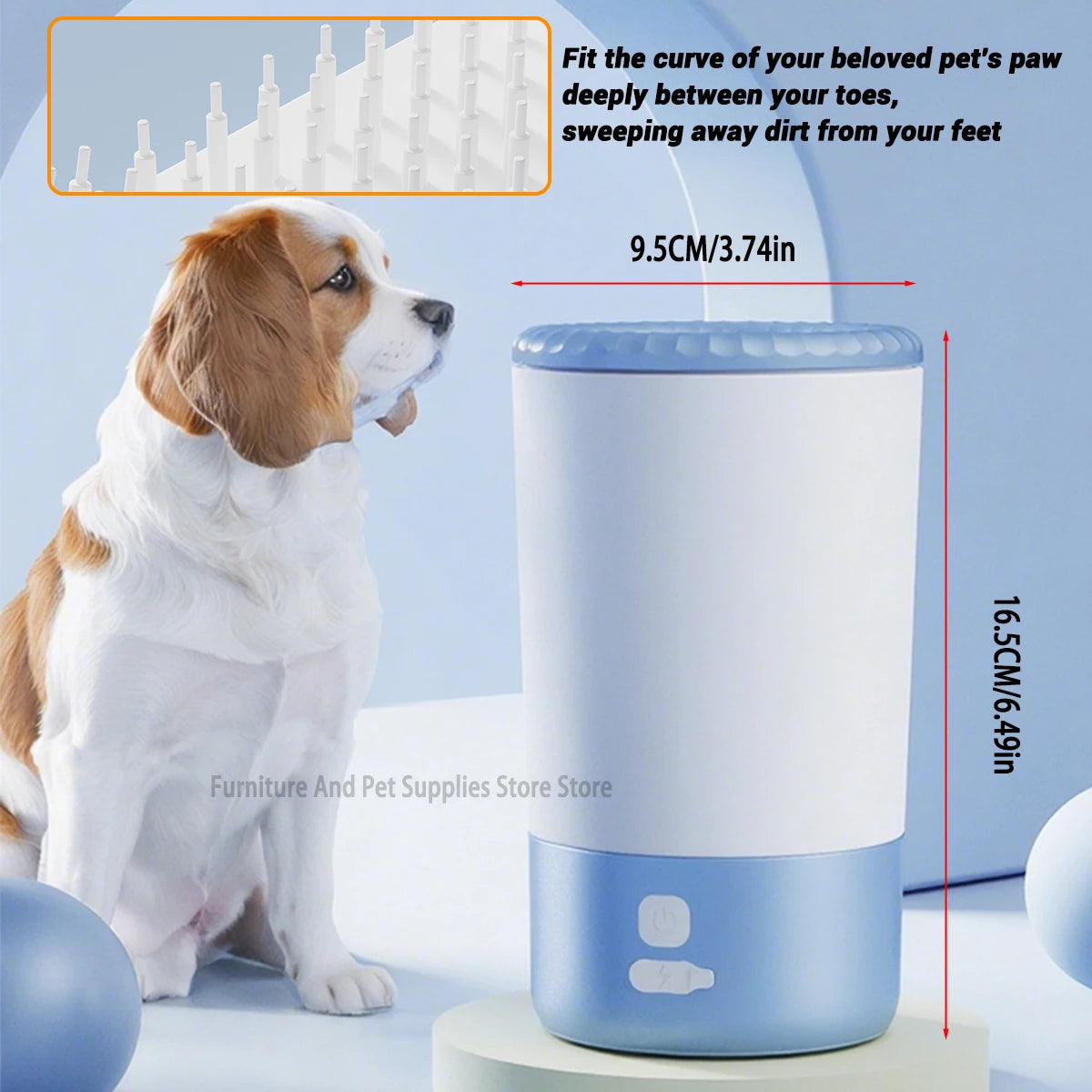 Automatic Pet Paw Cleaner - Electric Foot Washing Machine for Dogs - Portable, Low Noise & Waterproof